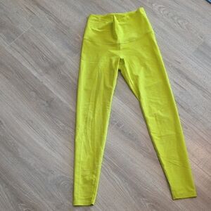 Old Navy Active Neon Mustard Yellow Leggings Powersoft